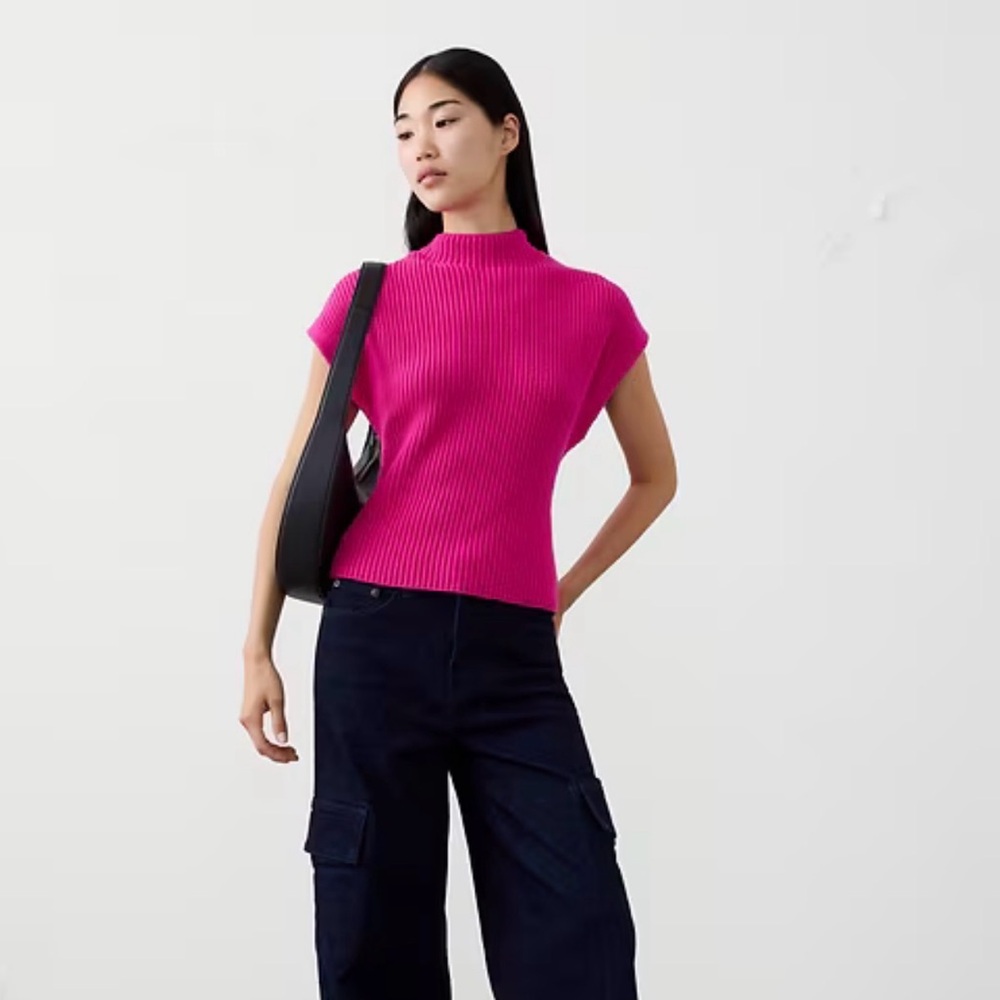 Ribbed Mock-Neck Sweater Shell - Picture 2 of 3